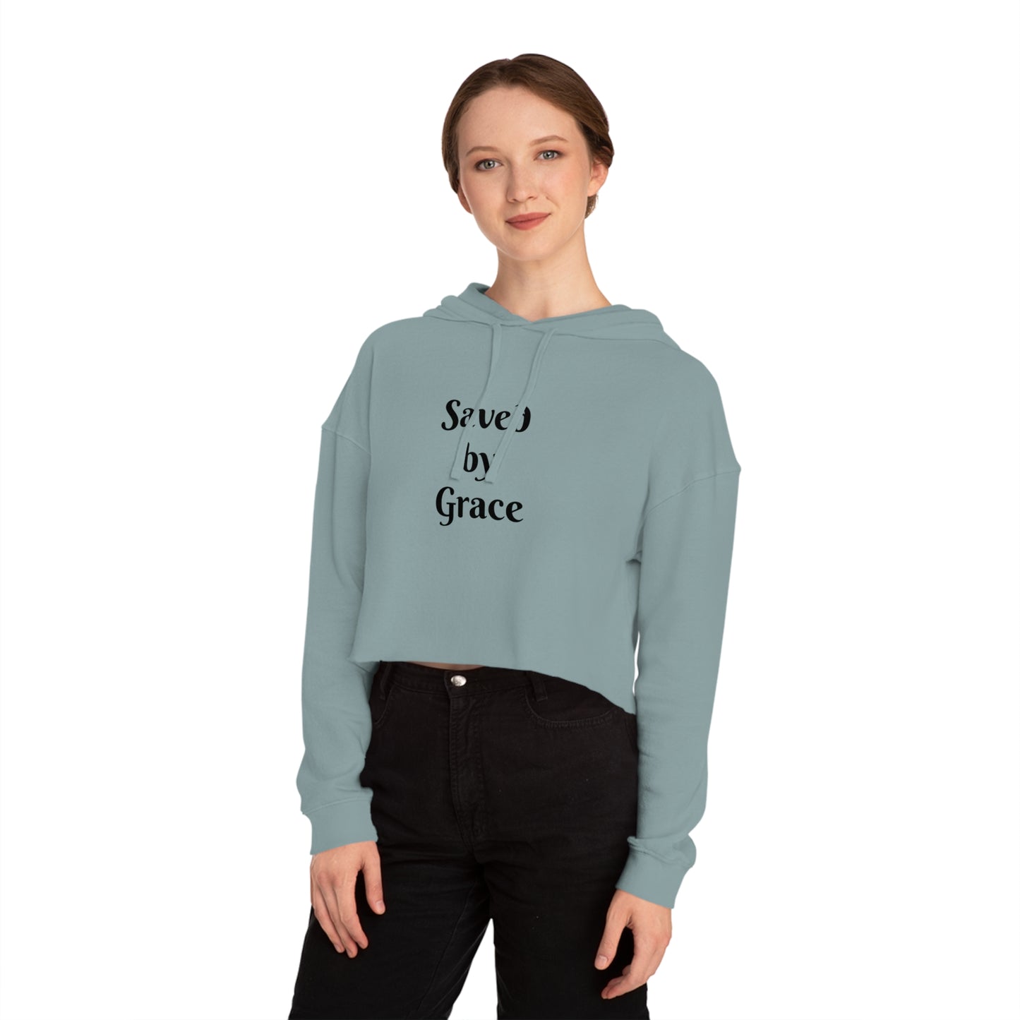 Women’s Cropped Saved by Grace Hoody