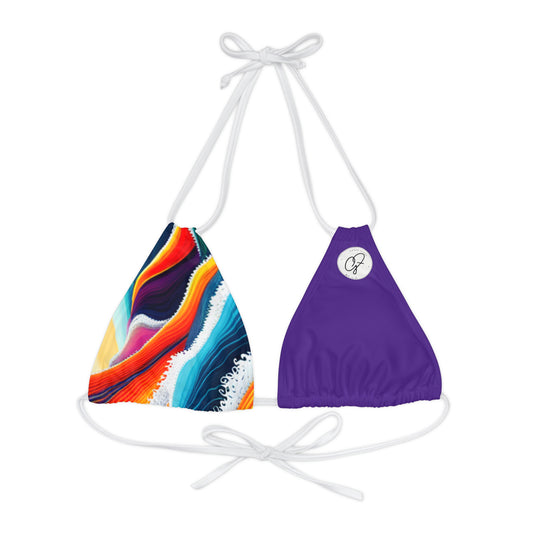 Raving Waves Strappy Triangle Bikini Top