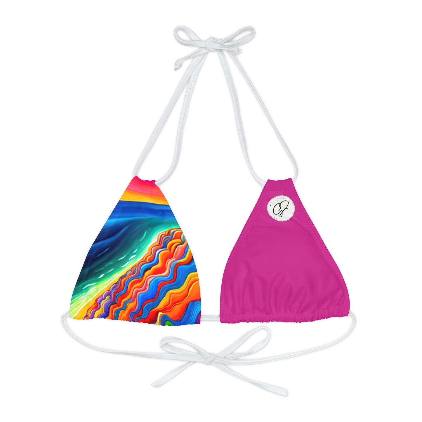 Cool Wave Strappy Triangle Bikini Top