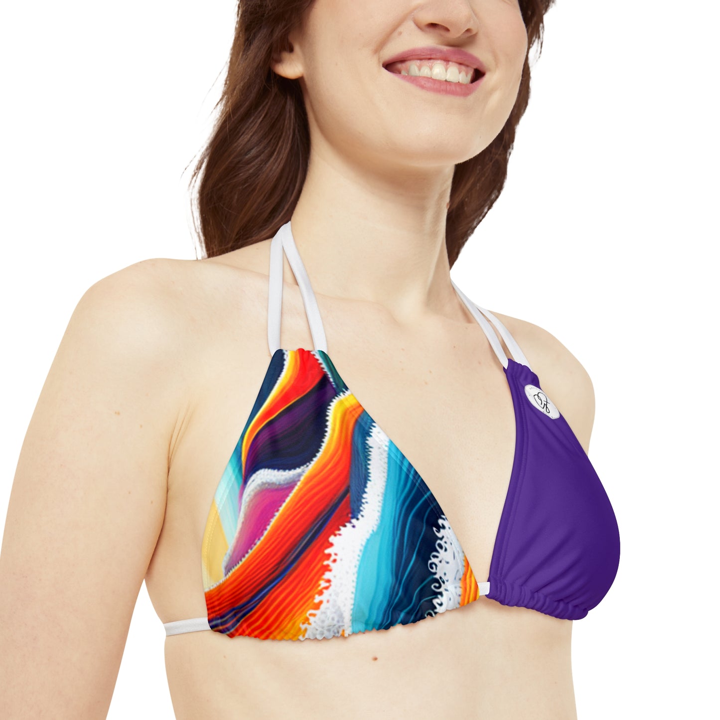 Raving Waves Strappy Triangle Bikini Top